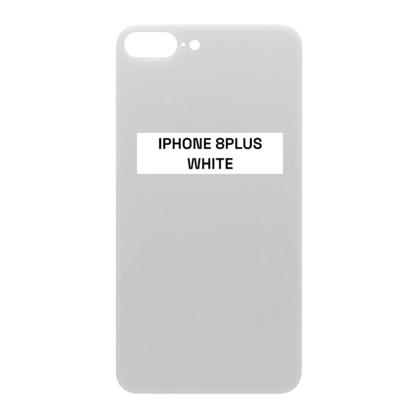 I PHONE 8 PLUS – Battery Cover Extra Glass – White