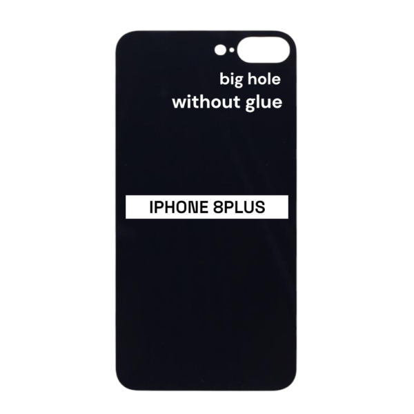 I PHONE 8 PLUS - Battery Cover Extra Glass - black – Image 2