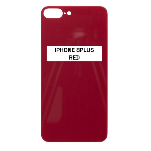 I PHONE 8 PLUS – Battery Cover Extra Glass – Red