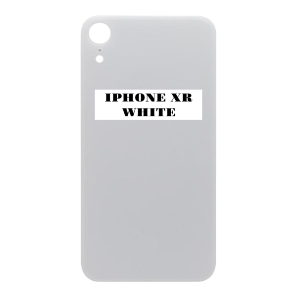 I PHONE XR – Battery Cover Extra Glass – White