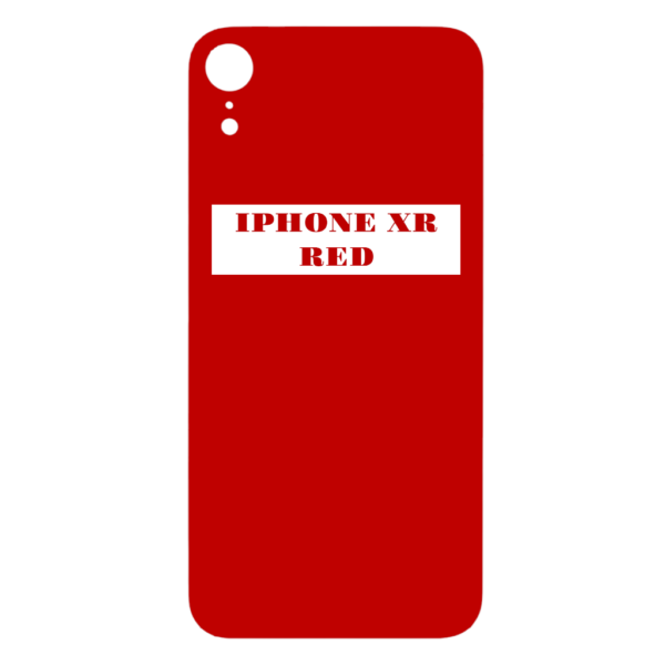 I PHONE XR – Battery Cover Extra Glass – RED