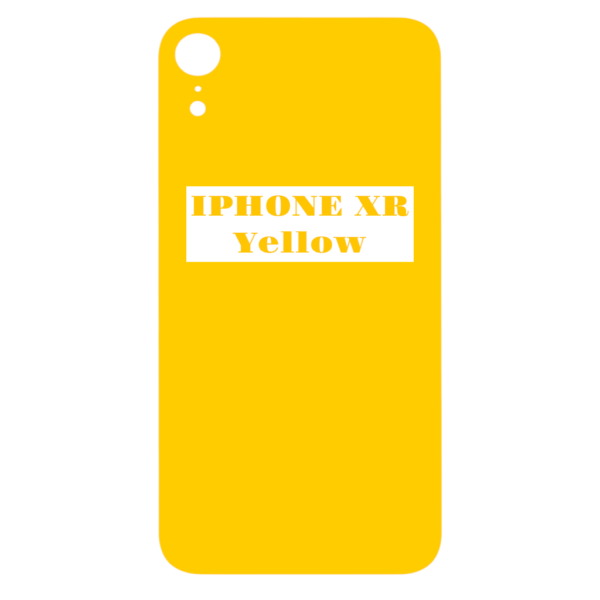 I PHONE XR – Battery Cover Extra Glass – Yellow