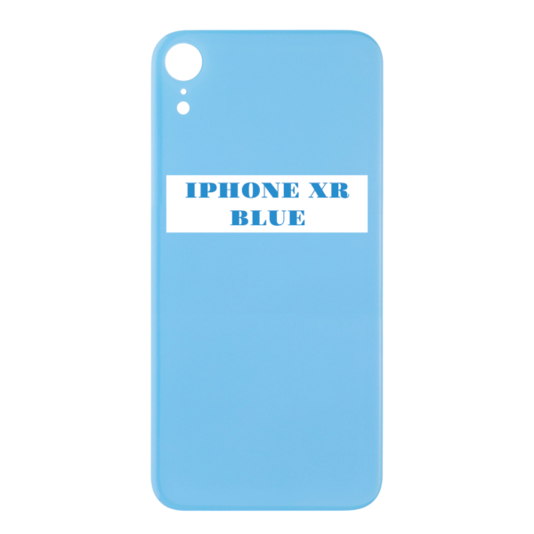 I PHONE XR – Battery Cover Extra Glass – BLUE