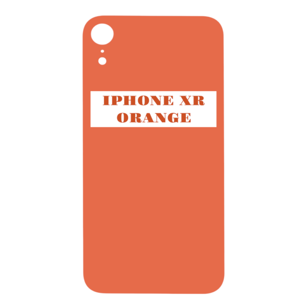 I PHONE XR – Battery Cover Extra Glass – Orange
