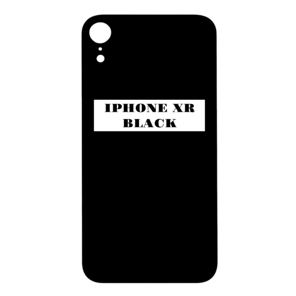 I PHONE XR – Battery Cover Extra Glass – Black