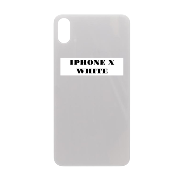 I PHONE X – Battery Cover Extra Glass – White