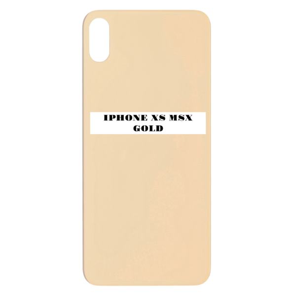 I PHONE XS MAX – Battery Cover Extra Glass – Gold