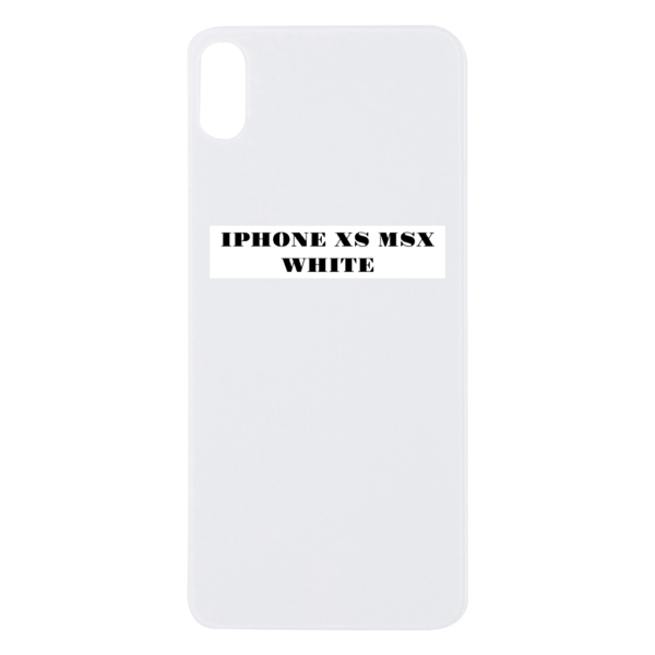 I PHONE XS MAX – Battery Cover Extra Glass – White