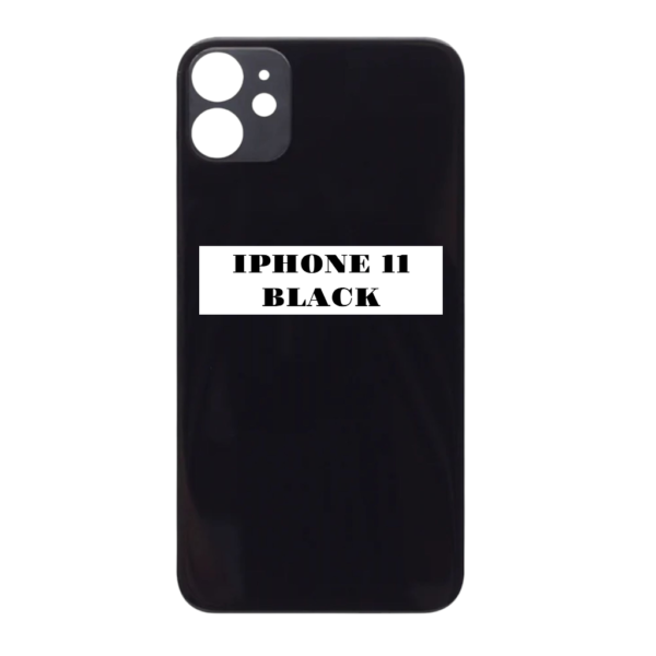 I PHONE 11 – Battery Cover Extra Glass – Black