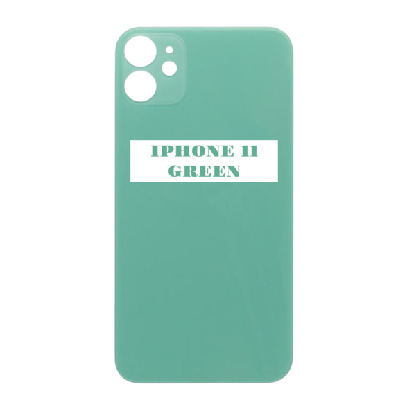 I PHONE 11 – Battery Cover Extra Glass – Green