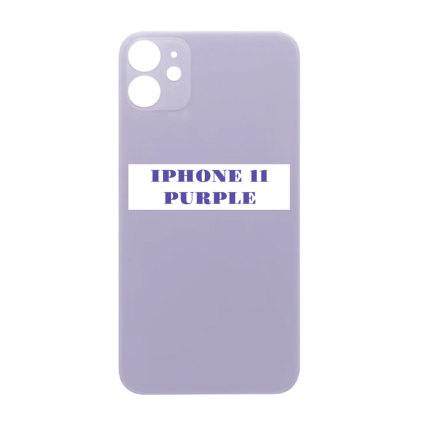 I PHONE 11 – Battery Cover Extra Glass – Purple