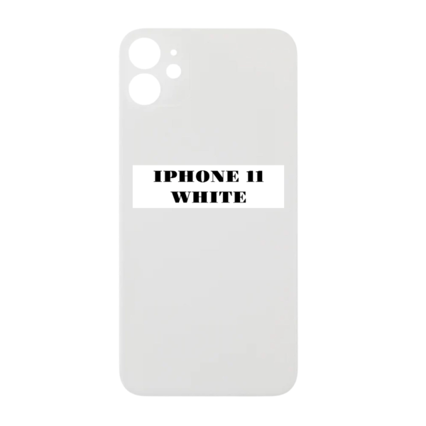 I PHONE 11 – Battery Cover Extra Glass – White