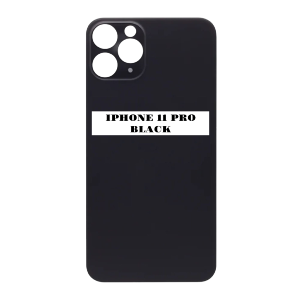 I PHONE 11 PRO – Battery Cover Extra Glass – Black