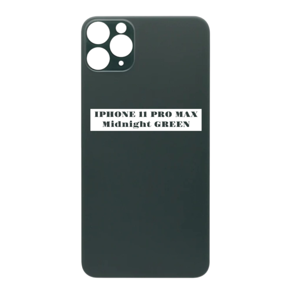 I PHONE 11 PRO MAX – Battery Cover Extra Glass – Midnight Green