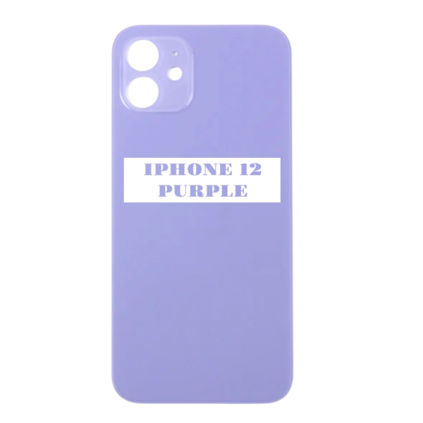 I PHONE 12 - Battery Cover Extra Glass - Purple