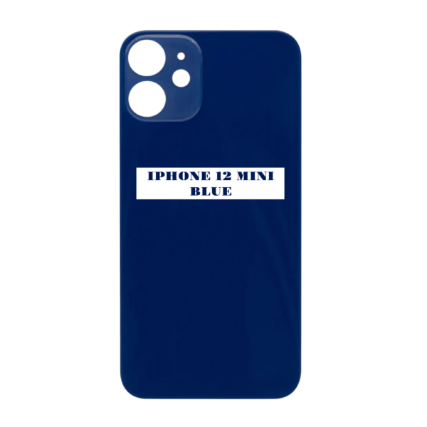 I PHONE 12 MINI -Battery Cover Extra Glass – Blue