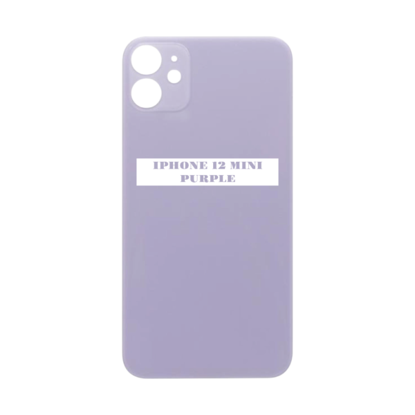 I PHONE 12 MINI -Battery Cover Extra Glass – Purple