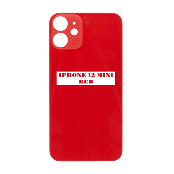 I PHONE 12 MINI -Battery Cover Extra Glass – Red