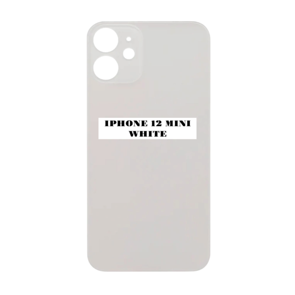 I PHONE 12 MINI -Battery Cover Extra Glass – White