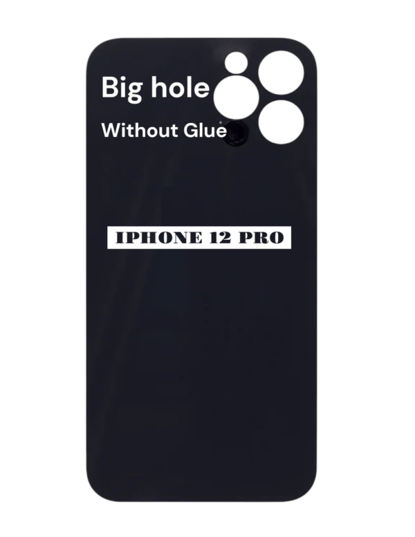 I PHONE 12 PRO -Battery Cover Extra Glass – Grafhite – Image 2