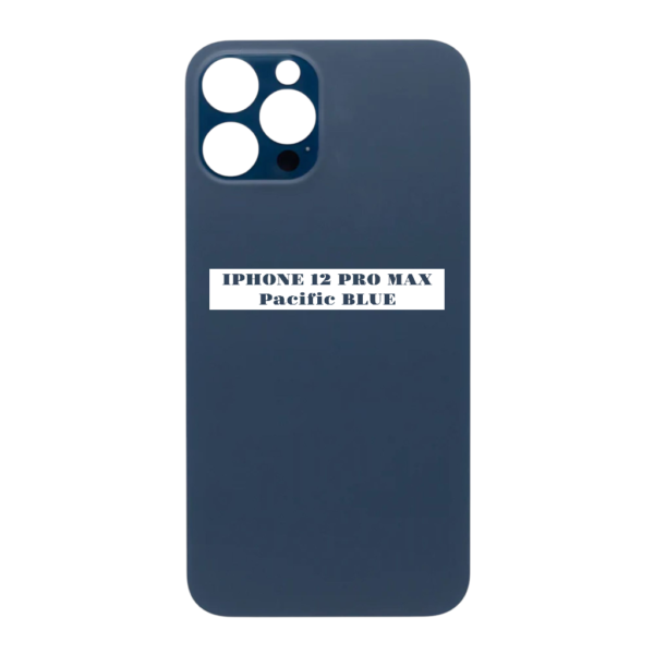 I PHONE 12 PRO MAX -Battery Cover Extra Glass – Pacific Blue