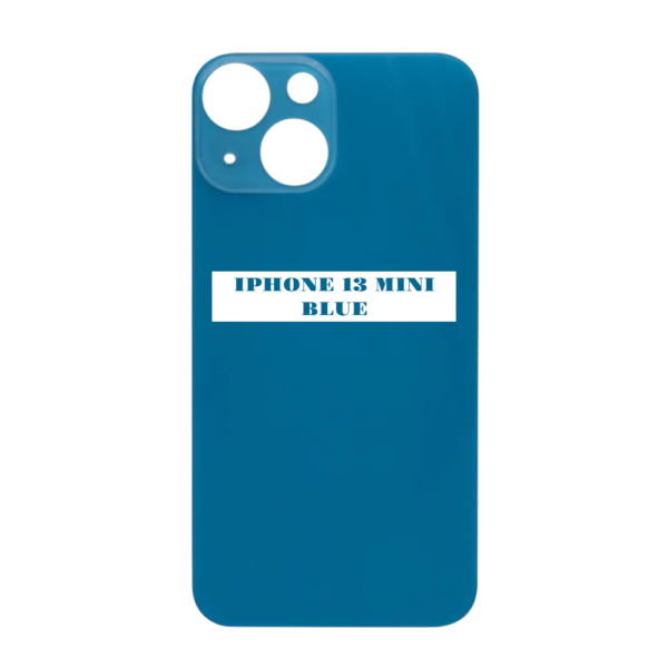 I PHONE 13 MINI -Battery Cover Extra Glass – Blue