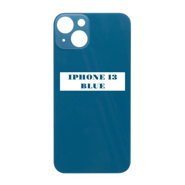 I PHONE 13 - Battery Cover Extra Glass – Blue