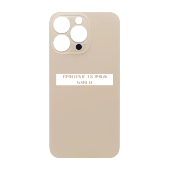 I PHONE 13 PRO – Battery Cover Extra Glass – Gold