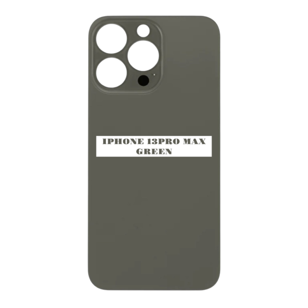 I PHONE 13 PRO MAX – Battery Cover Extra Glass – Green