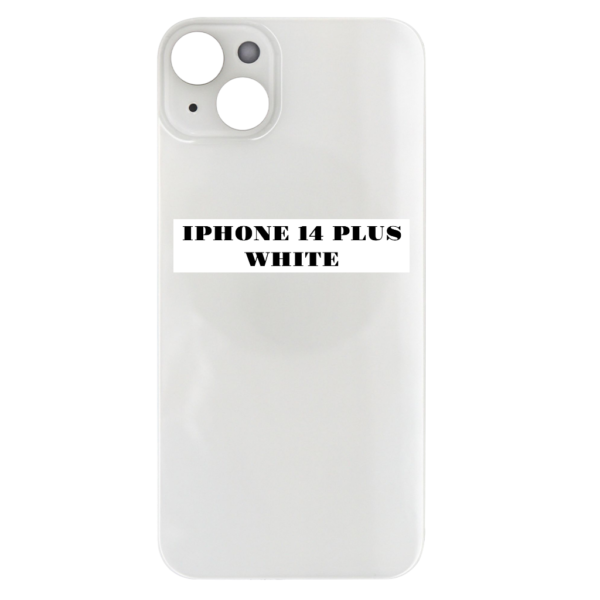 I PHONE 14 PLUS – Battery Cover Extra Glass – White