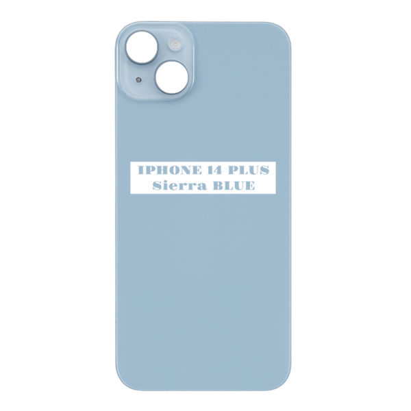 I PHONE 14 PLUS – Battery Cover Extra Glass – Sierra Blue