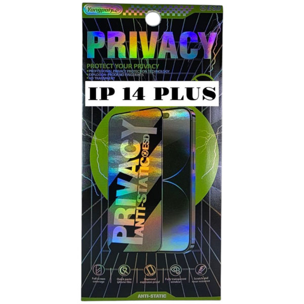 PRIVACY SCREEN PROTECTORS FOR I PHONE – 14 PLUS