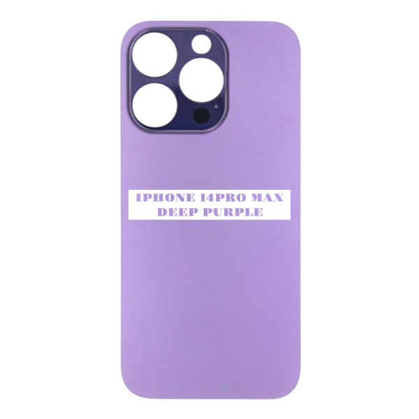 I PHONE 14 PRO MAX – Battery Cover Extra Glass – Deep Purple