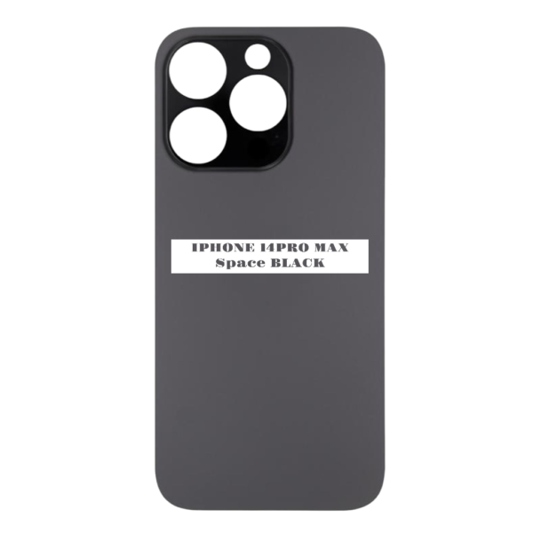 I PHONE 14 PRO MAX – Battery Cover Extra Glass – Space Black