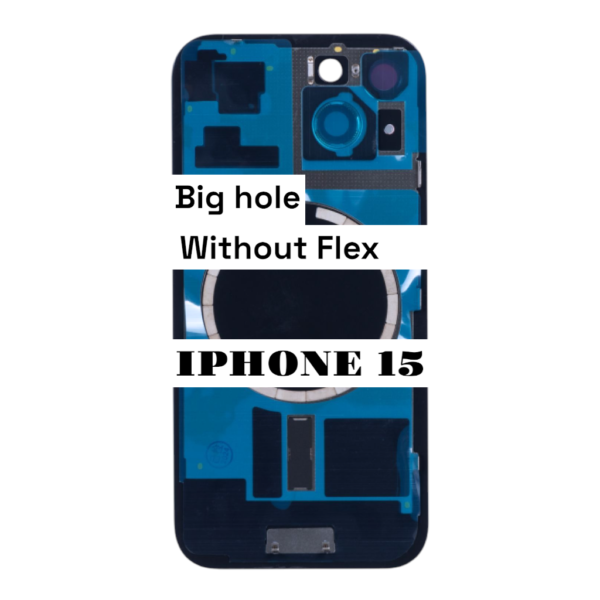I PHONE 15 – Battery Cover Extra Glass – Pink – Image 2