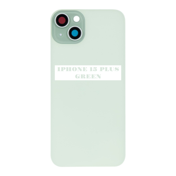 I PHONE 15 PLUS – Battery Cover Extra Glass – Green