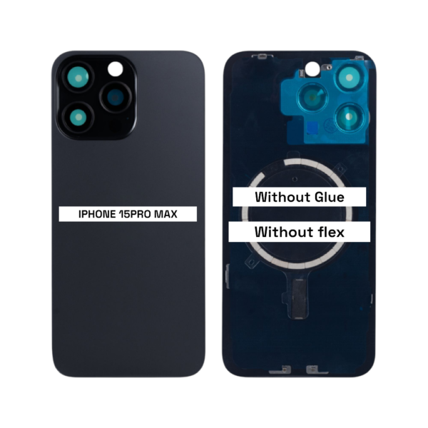 I PHONE 15 PRO MAX – Battery Cover Extra Glass – Blue Titanium – Image 2