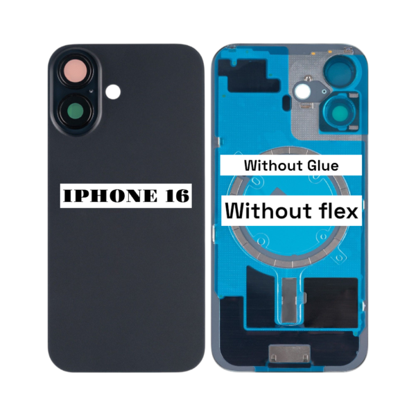 I PHONE 16 – Battery Cover Extra Glass – Teal – Image 2
