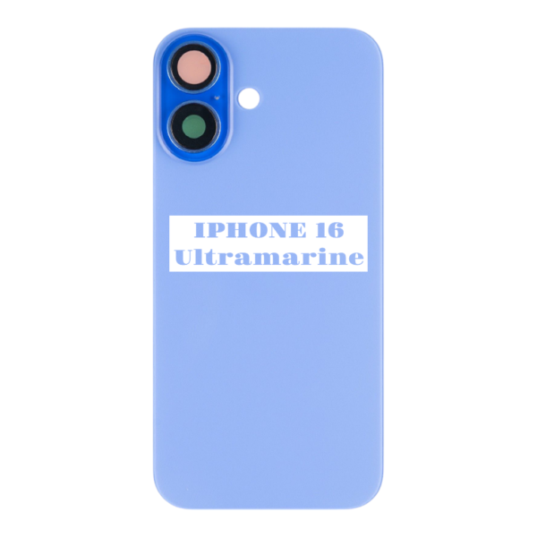 I PHONE 16 – Battery Cover Extra Glass – Ultramarine