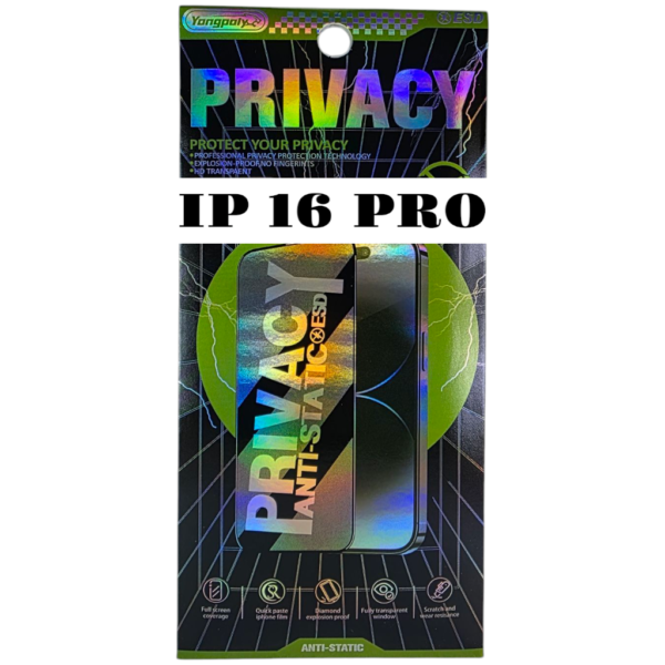 PRIVACY SCREEN PROTECTORS FOR I PHONE – 16 PRO