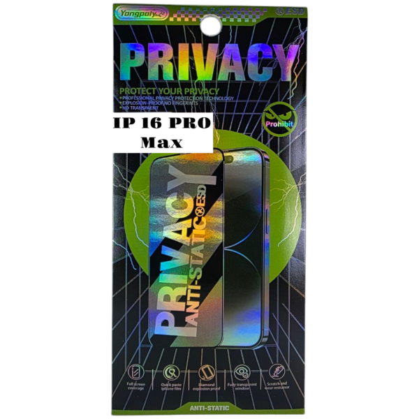 PRIVACY SCREEN PROTECTORS FOR I PHONE – 16 PRO MAX