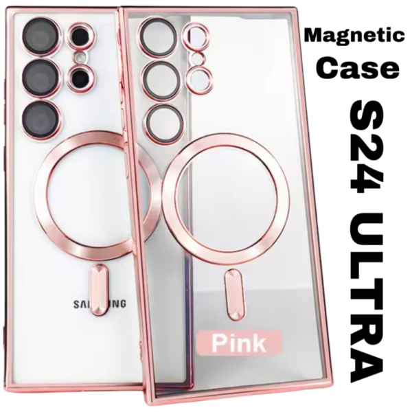 MAGNETIC CASE FOR SAMSUNG GALAXY S24 ULTRA-S928B- MAGSAFE CASE-PINK