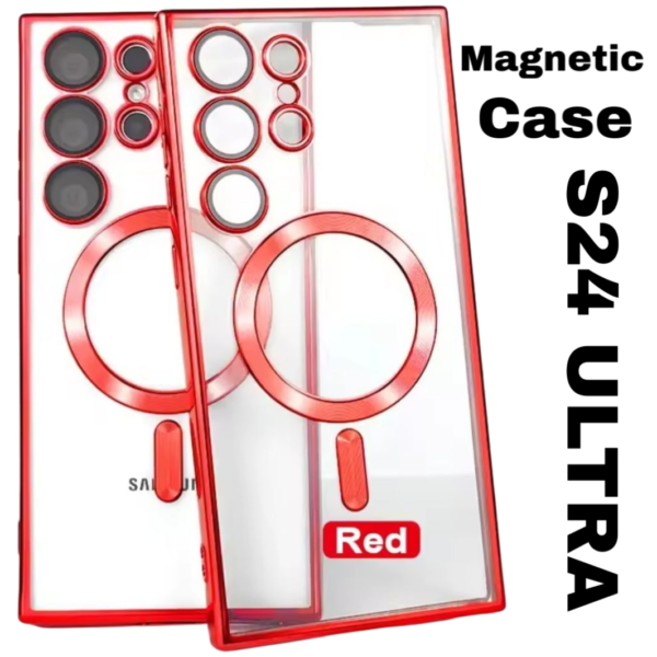 MAGNETIC CASE FOR SAMSUNG GALAXY S24 ULTRA-S928B- MAGSAFE CASE-RED