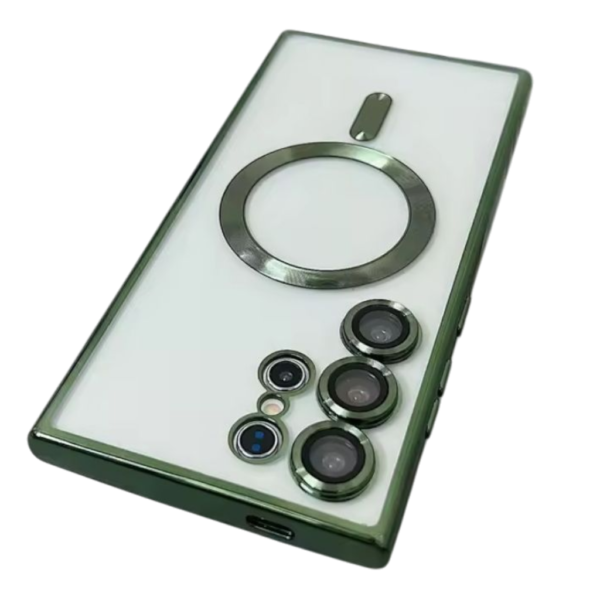MAGNETIC CASE FOR SAMSUNG GALAXY S24 ULTRA-S928B- MAGSAFE CASE-Dark Green – Image 2