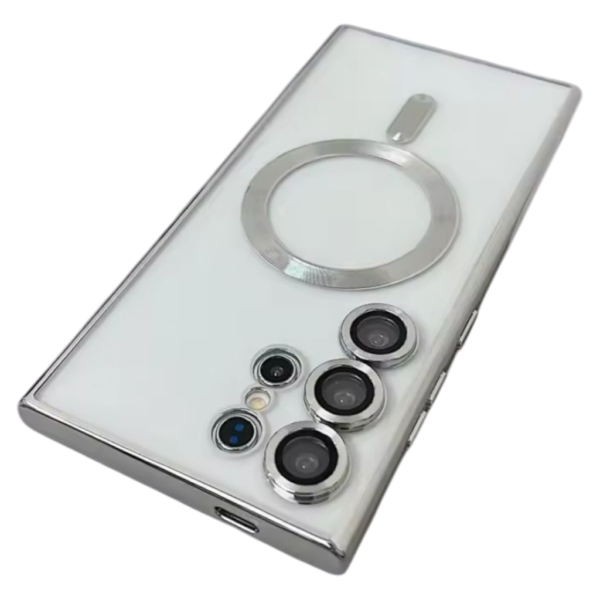 MAGNETIC CASE FOR SAMSUNG GALAXY S24 ULTRA-S928B- MAGSAFE CASE-SILVER – Image 2