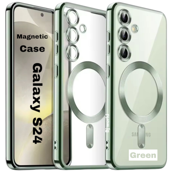 MAGNETIC CASE FOR SAMSUNG GALAXY S24 -S921B- MAGSAFE CASE-Green
