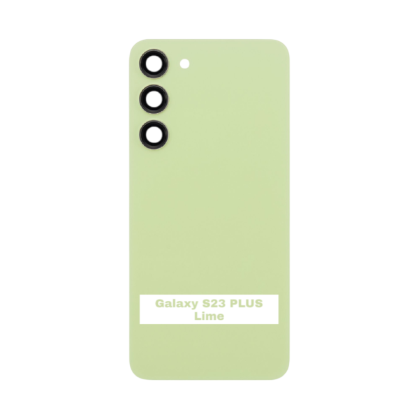 SAMSUNG S23 PLUS -S916B- Battery Cover Extra Glass OEM- Lime – Image 3