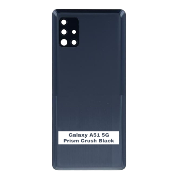 Samsung Galaxy A51 5G -A516B – Battery Cover Extra Glass OEM –Prism Crush Black – Image 3