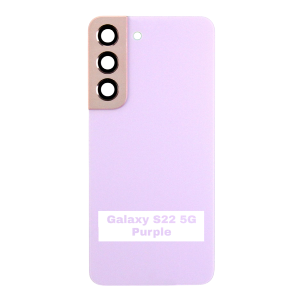 SAMSUNG S22 5G -S901B- Battery Cover Extra Glass OEM- Purple – Image 3