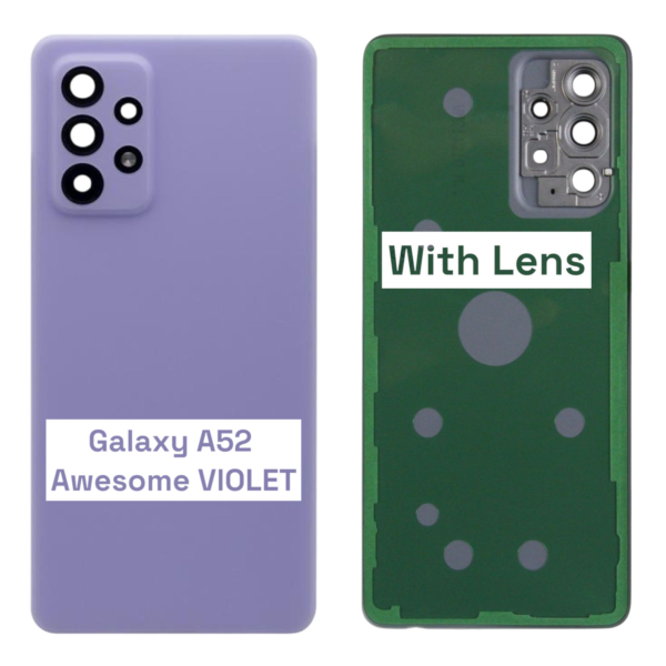 Samsung Galaxy A52 4G - A525F/ A52 5G - A525B / A52s 5G- A528B  – Battery Cover Extra Glass OEM – Awesome Violet